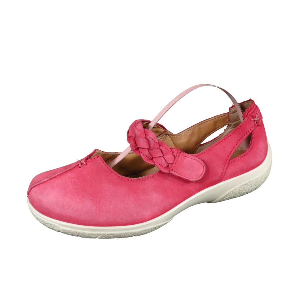 Hotter Shake Womens Mary Jane Shoes Size 5.5 Walking Comfort Red Leather